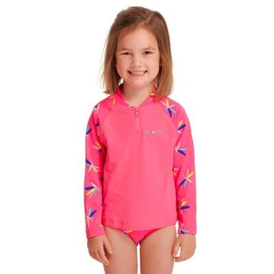Toddler Girl's Zippy Rash Vest Bundjalung Blue
