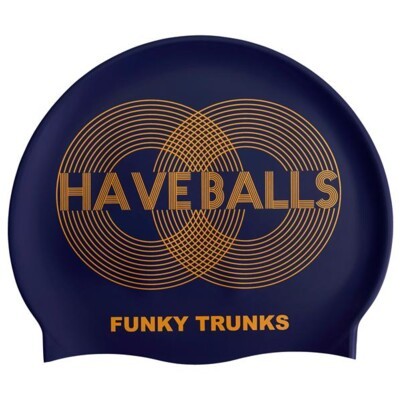 Golden Balls  Silicone Swimming Cap