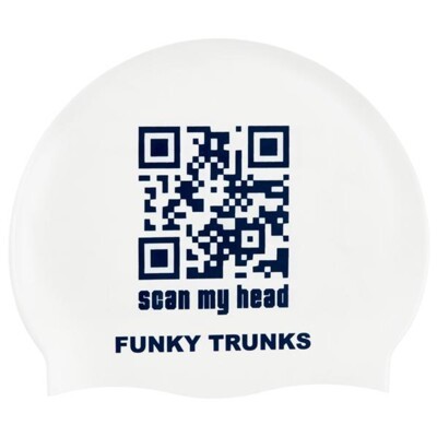 Scan My Head  Silicone Swimming Cap