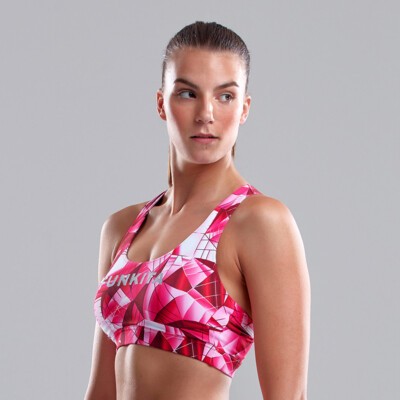 Pink Pane Ladies Funkita X Fit Crop Top