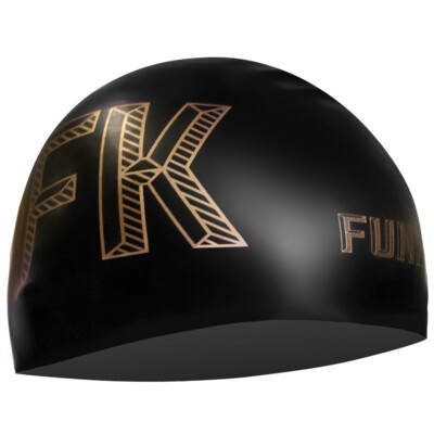 Stencilled  Seamless Silicone Swimming Cap