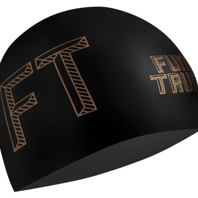 Stencilled  Seamless Silicone Swimming Cap