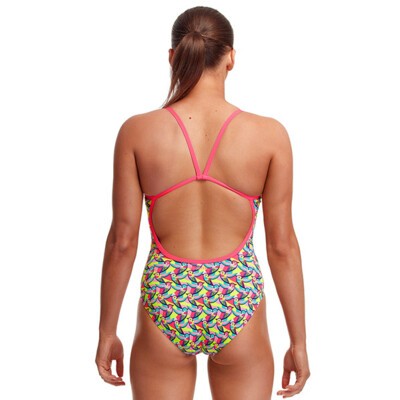 ワンピース水着 arena Fluffy Friends 2 One Piece Single Cross Strapback Funkita Single Strap One Piece Beached Bro | Ladies Swimwear