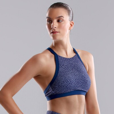 Leather Luxe Ladies High Neck Crop Top