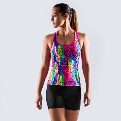 Feline Fever Ladies Active Singlet Top