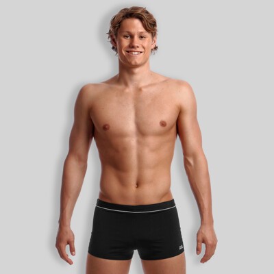 Still Black Men's Square Trunks
