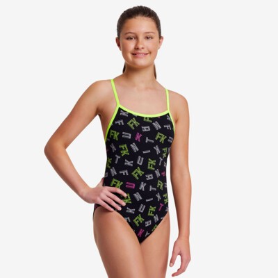 FKed Girl's Single Strap One Piece