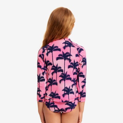 Pop Palms Toddler Girl's Zippy Rash Vest