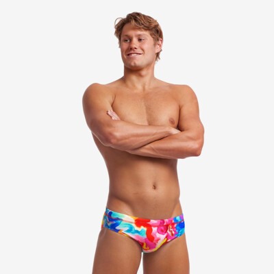 Funky Trunks Classic Swim Briefs Still Pink Mens Swimwear