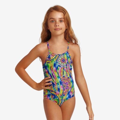 Spin The Bottle Toddler Girl's Printed One Piece