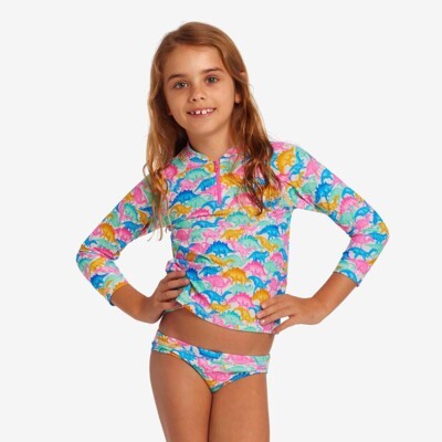 Minisaurus Toddler Girl's Zippy Rash Vest