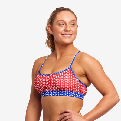 Star Power Ladies Swim Crop Top