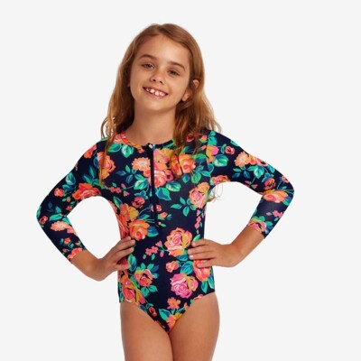 Full Bloom Toddler Girl's Sun Cover One Piece
