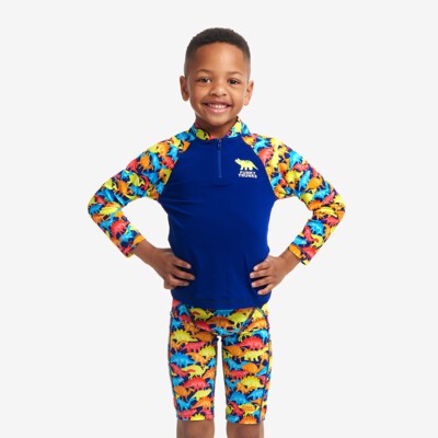 Swimmasaurus Toddler Boy's Zippy Rash Vest