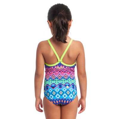 Funkita Belted Frill One Piece Twinkle Toes | Toddler Girls Swimwear
