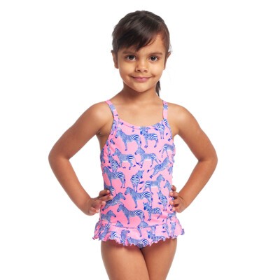 Twinkle Toes Toddler Girl's Belted Frill One Piece