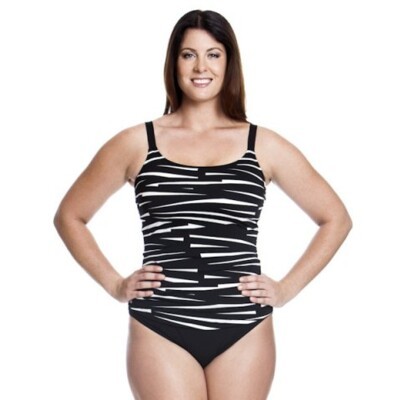 Black Bondage Ladies Scoop Neck Tankini