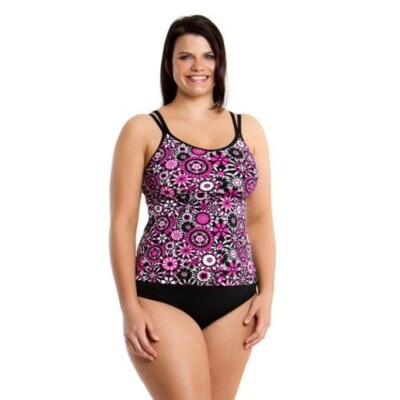 Petals Of Paris Ladies Split Strap Tankini