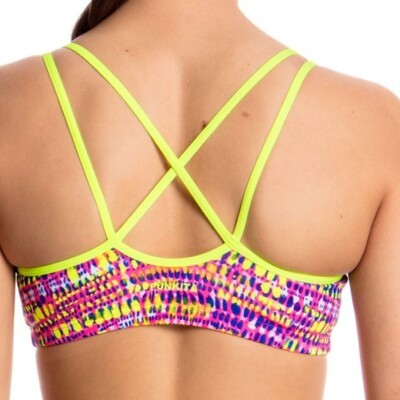 Funkita Sports Swim Bikini Top Wing Tips Ladies Swimwear