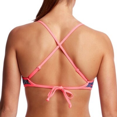 Dazed Crossback - Printed Crossback Bikini Top for Women