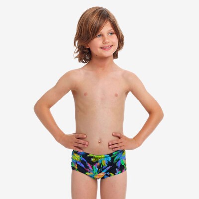 Funky Trunks Printed Swim Trunks Mixed Mess Toddler Boys Swimwear