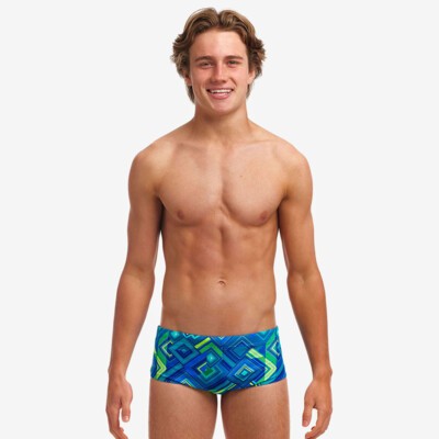 Help Me Rhombus Boy's Sidewinder Trunks