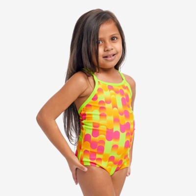 Little Dotty Toddler Girl's Printed One Piece