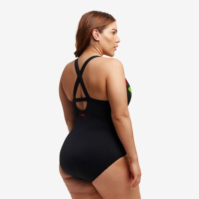 Black Rose Ladies Brace Me Back One Piece
