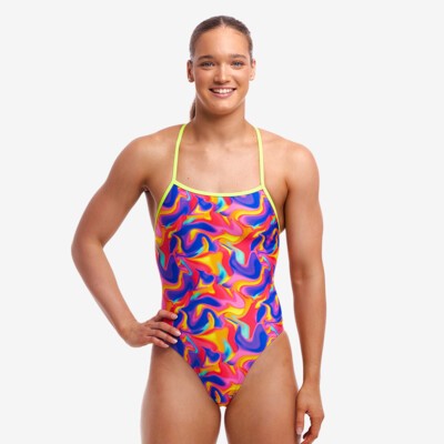 Summer Swirl Ladies Strapped In One Piece