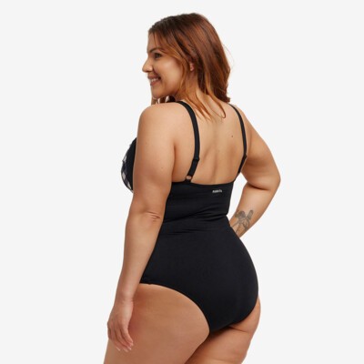 Check Deck Ladies Ruched One Piece