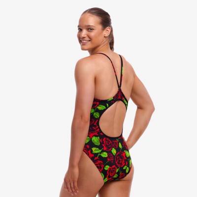 Black Rose Ladies Diamond Secure One Piece