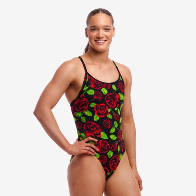 Black Rose Ladies Diamond Secure One Piece