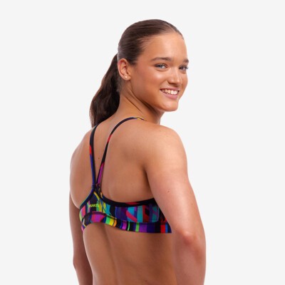 Funkita Swim Crop Bikini Top Ink Jet Ladies Swimwear
