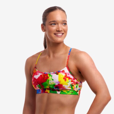 Ink Jet Ladies Swim Crop Top
