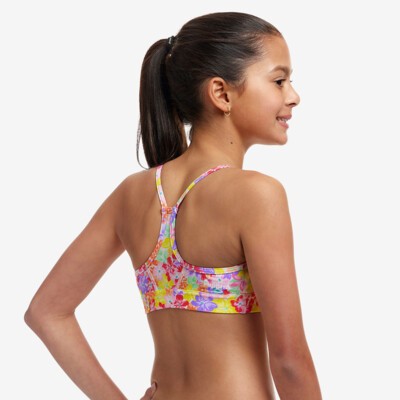 Summer Garden Girl's Swim Crop Top