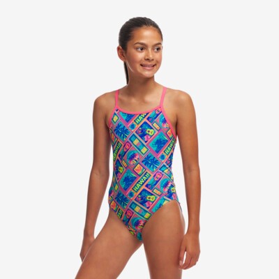 Coco Canel Girl's Diamond Back One Piece
