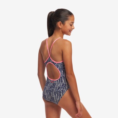 Pressure Palm Girl's Diamond Back One Piece