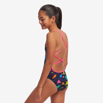 Girl's Strapped In One Piece Colour Funk