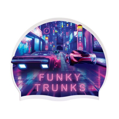 Cyber City  Silicone Swimming Cap