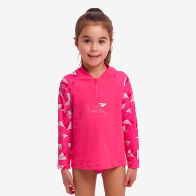 Paper Pink Toddler Girl's Zippy Rashie & Brief