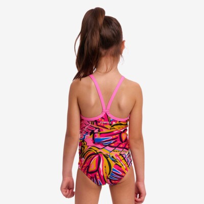 Lover Flies Toddler Girl's Printed One Piece