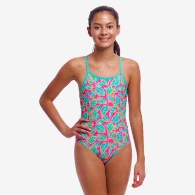 Planted Pink Girl's Diamond Back One Piece