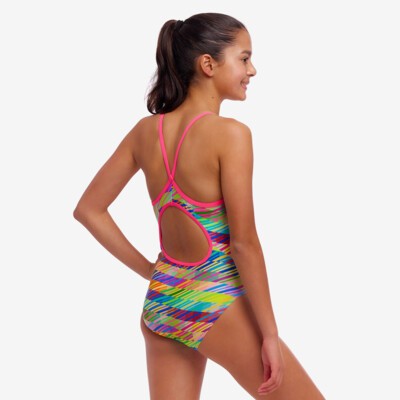 Static Stack Girl's Diamond Back One Piece