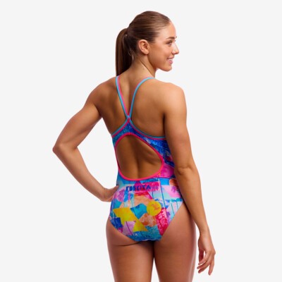 Pixel Paradise Ladies Diamond Back One Piece