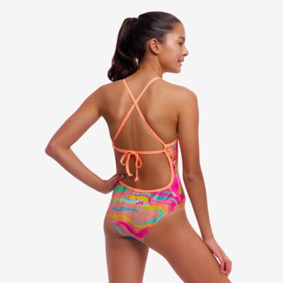 【NONCODE】Lothian String One Piece Funkita Strapped In One Piece Zinc'd | Ladies Swimwear