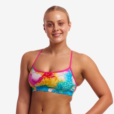 Cloudy Colours Ladies Swim Crop Top