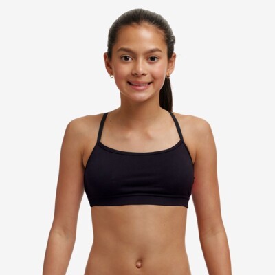Still Black Girl's Swim Crop Top