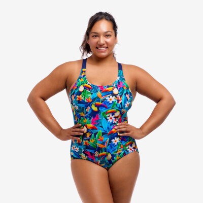 Birdie Wordie Ladies Brace Me Back One Piece