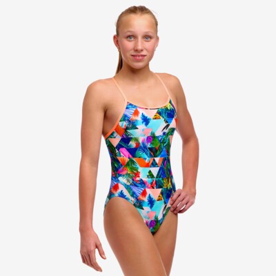 Palm Prism Girl's Diamond Back One Piece