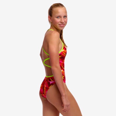 Saucy Sonar Girl's Strapped In One Piece